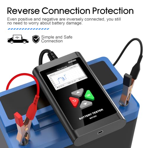 Image of BM560 6V 12V Car Battery Tester, 100-2000 CCA Voltage Tester 2Ah-220Ah Digital Auto Battery Analyzer Internal Resistance Tester Automotive Alternator for Cars /Trucks /Motorcycles /Boats