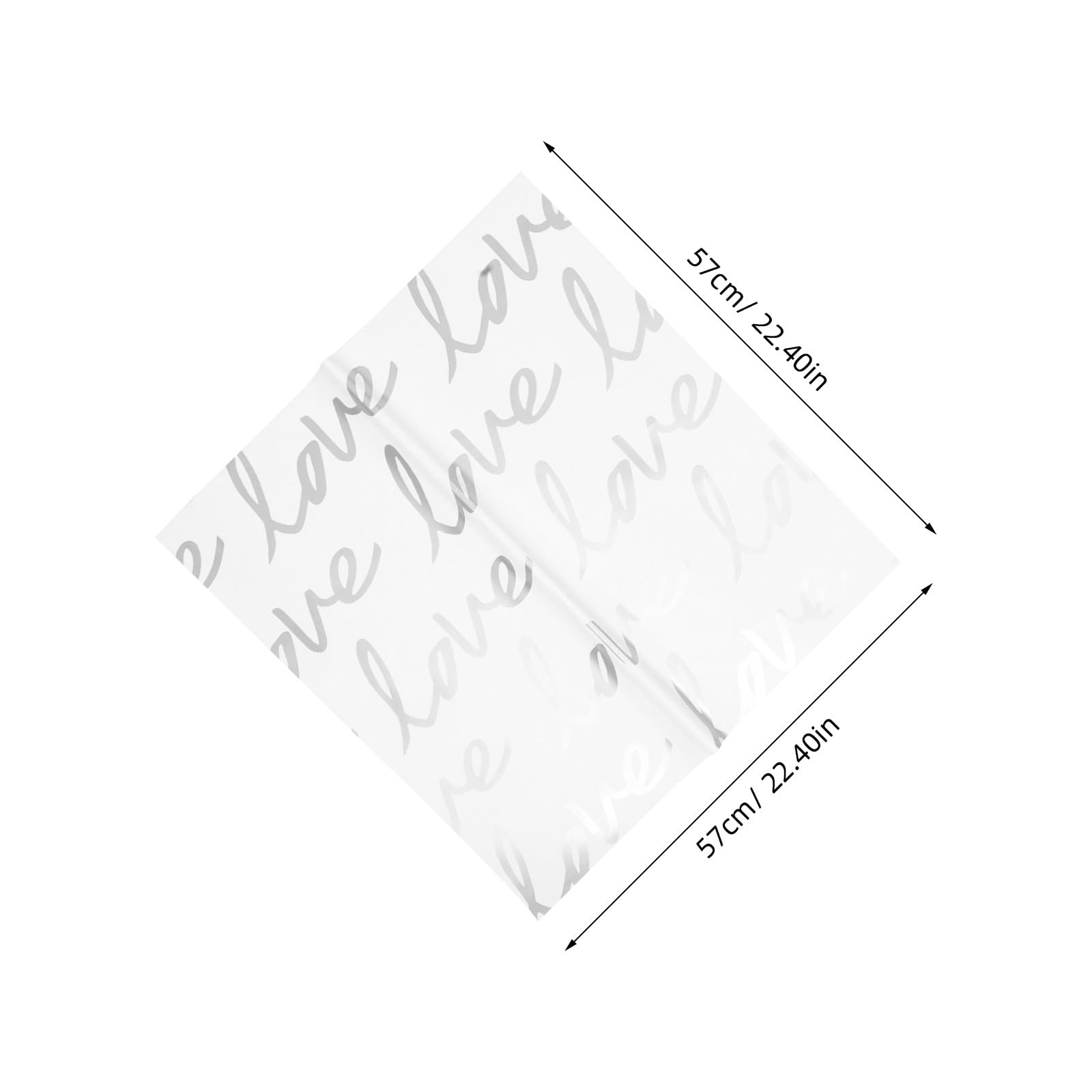 Healeved 40 feuilles de papier d'emballage pour bouquets de fleurs - Papier pour compositions 57 x 57 cm (22,4 x 22,4 pouces) - Idéal pour les mariages, la Saint-Valentin et Noël