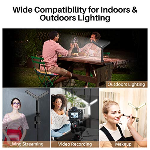 LED Ringlicht Licht Dimmbar mit Fernbedienung 3 Panel Faltbares, LOFTer 14 Zoll USB Wiederaufladbar Ringlicht,3 Farbe… – Bild 8