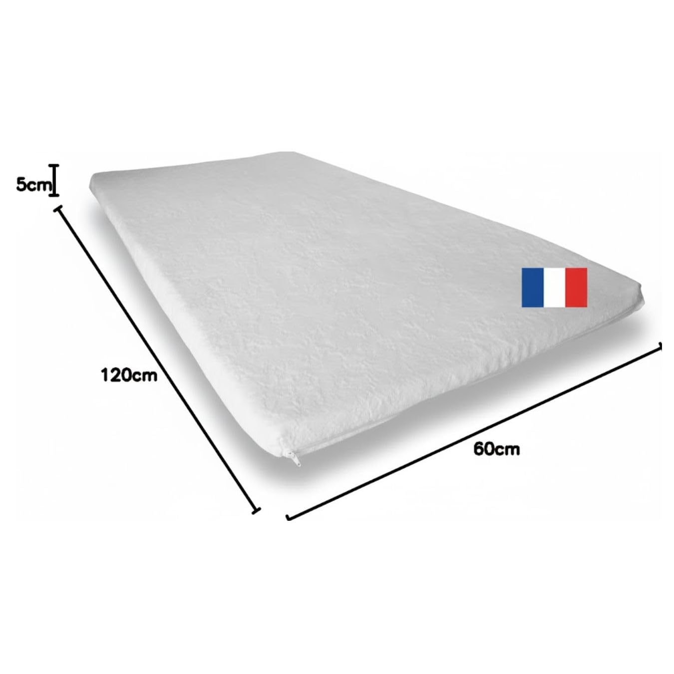 Easy Dort - Materac podróżny dla niemowląt 60x120 cm Praktyczny materac, bez zagnieceń i podziałów 120x60x5 cm