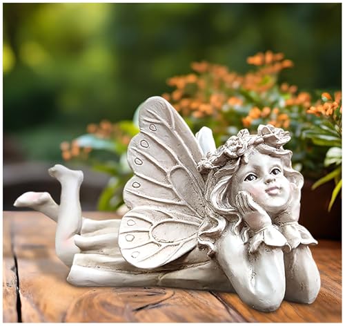 PlentifulHome Statue e statuette alte da 14 cm per esterni, regalo per la prima comunione per ragazze, collezione da giardino e patio, decorazione da giardino e regalo commemorativo, arte del cortile,