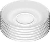 Vista 1 de WHJY 6 platos de vidrio transparente, juego de platos de vidrio de 5 pulgadas, pequeños platos de postre platos de té a granel