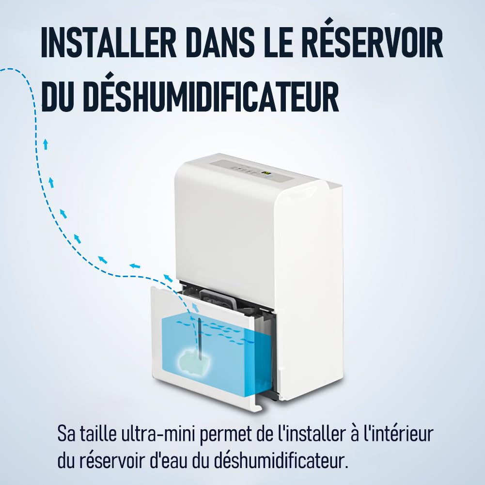Petite pompe de puisard automatique avec capteur d'eau, élévation de 2,5 m, 280 L/h, 115V/230V mini pompe à condensats avec interrupteur à flotteur pour déshumidificateur, climatiseur, sous-sol