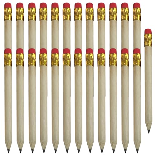 Pack De 25 Lapices Con Borrador, Lapices Hb, Mini Lapices, Lapices De Madera Para Niños, Aptos Para Escuela, Oficina Y Mas
