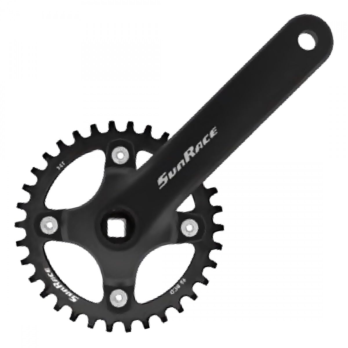 SunRace CRANKSET FCM808 175x38 SQ Black - FCM808.L0DE.0S0.BX