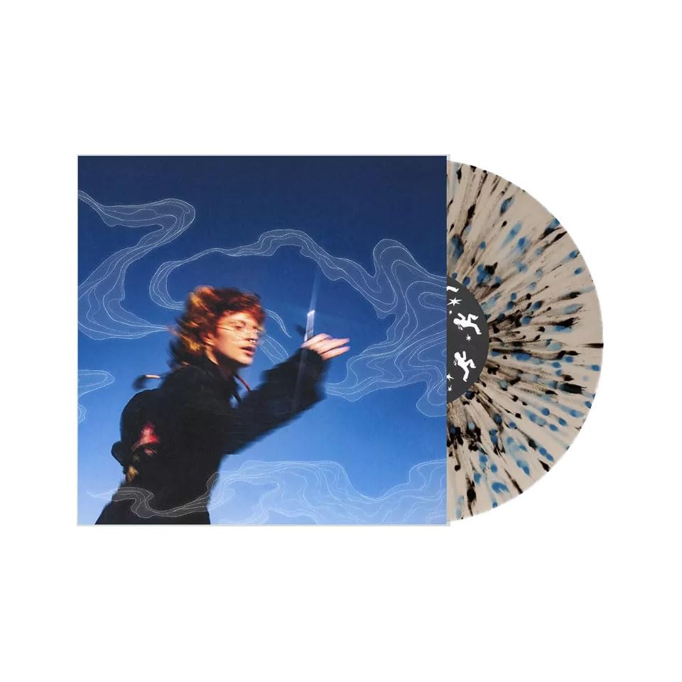 Running With Scissors Milky Clear with Black and Blue Splatter Cavetown
