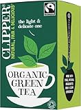 Clipper Organic Pure Green Tea Bags, Box of 40 Teabags | Uplifting Antioxidant-Rich Daily Wellness | Unbleached & Biodegradable