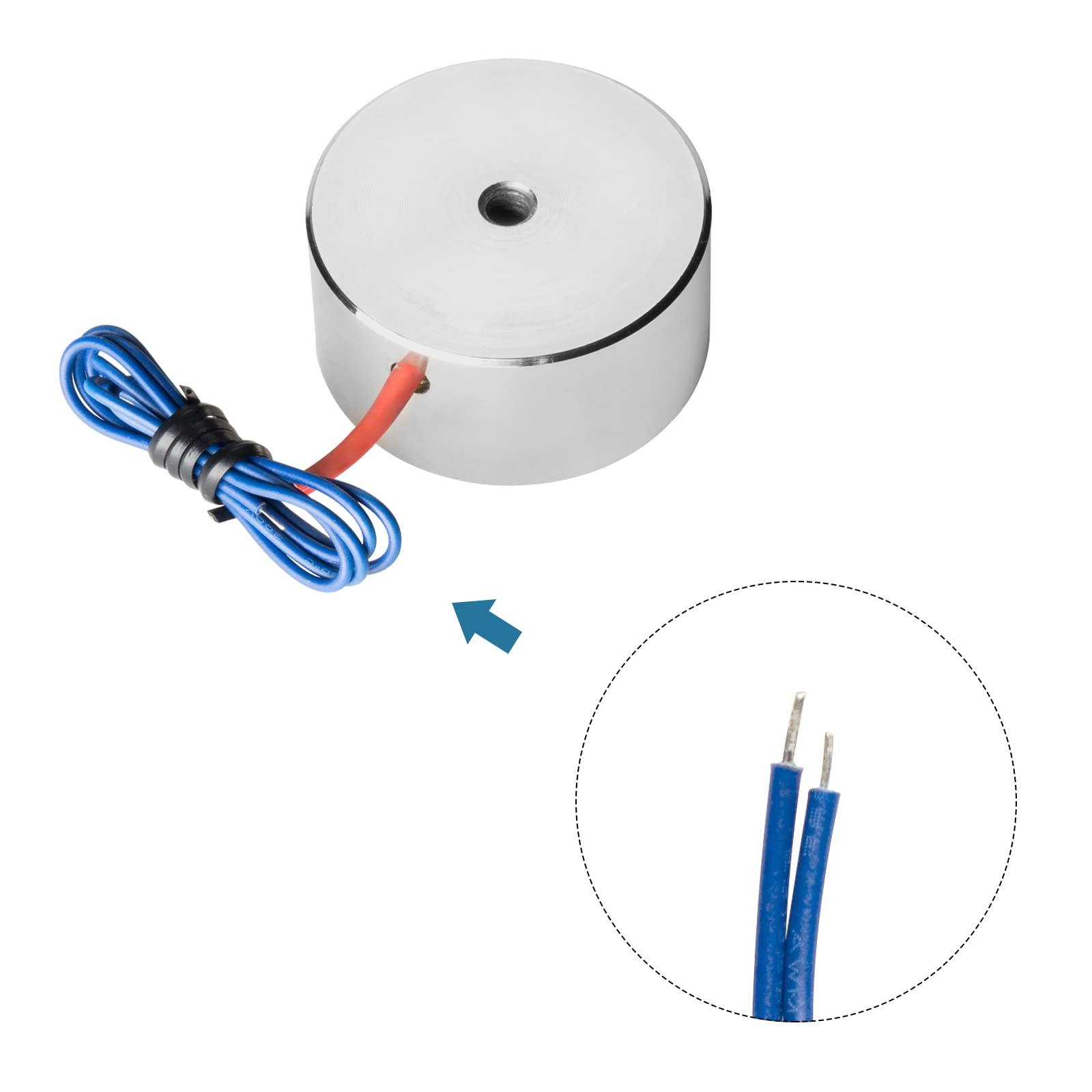 Électroaimant De Maintien 12V 25N Et 5V 50N - Pour Levage, Tri, Automatisation - Fil De 24 Cm