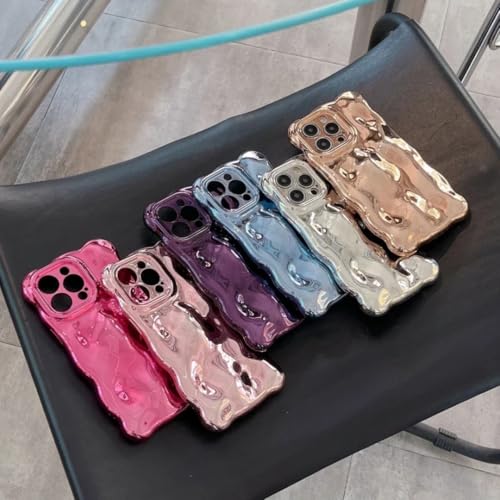 Coque iPhone 16 Pro antichoc verte avec design ondulé 3D et protection caméra arrière - 3