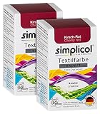 simplicol Textilfarbe expert Kirsch-Rot 1704, 2er Pack: Farbe für kreatives, einfaches Färben in der Waschmaschine oder manuell