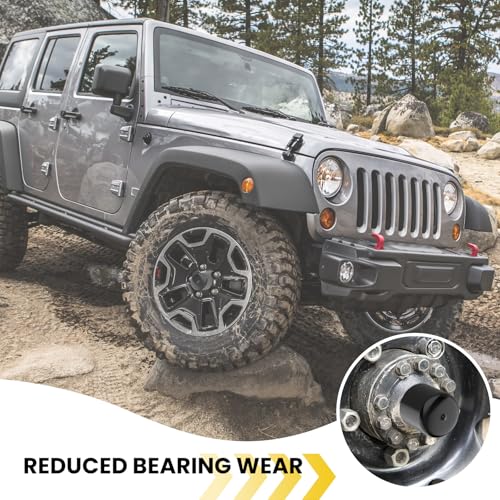 SATUY 1.98-Inch Bearing Bars Cover, 4 Pcs Rubber Bearing Protector, Trailer Bearing Dust Cover for Bearing Dust Protector Replacement