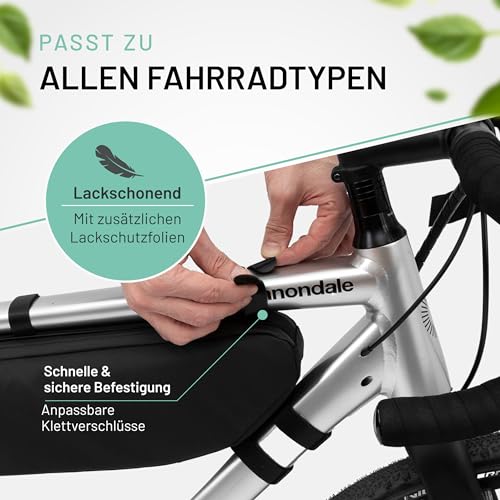 BIKEPACK Fahrradtasche Rahmen - Ideale Fahrradtasche, Rahmentasche Fahrrad für Rennrad &...