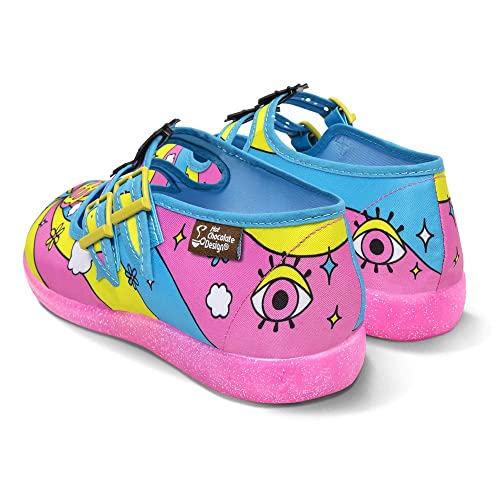 Image of Hot Chocolate Design Chocolaticas Funky Canvas Women's Mary Jane Flat Shoes