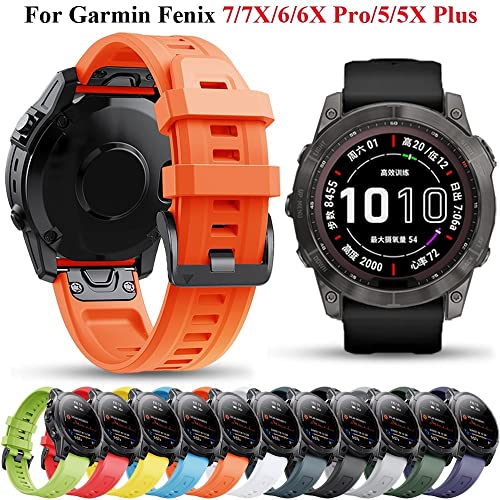 Correas de reloj para Garmin Fenix 7X 6X 5X de 26 y 22 mm en silicona 2
