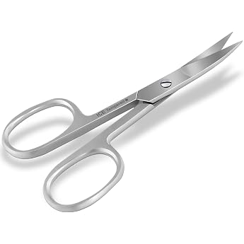 Professional Left-Handed Nail Scissors Made of Stainless Steel and Curved