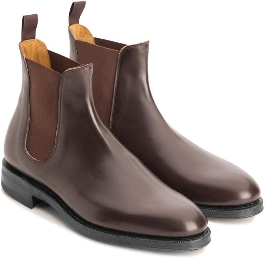 Roma ValoreBrown Leather Walsall Slip On Chelsea Boots for Men