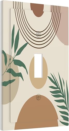 Miniatura 121 de Cubierta de interruptor de luz de palanca de hojas tropicales negras y doradas, hoja de palmera, decoración de 1 cuadrilla, placa frontal eléctrica