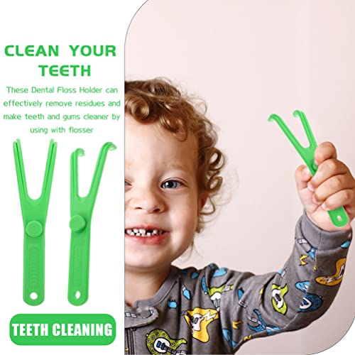 DOITOOL Suporte De Fio Dental 6Pcs Fio Dental Reutilizável Em Forma De Alça De Fio Dental Recarregáv