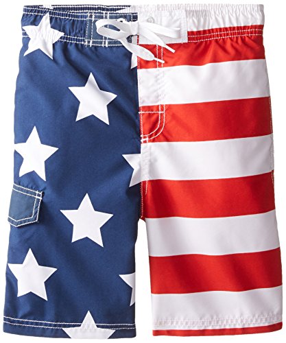Short de bain drapeau américain pour garçon Kanu Surf