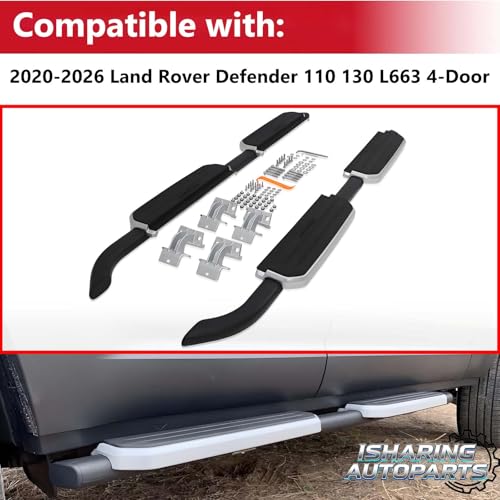 Estribos laterales aluminio para Land Rover Defender 110 miniatura 2