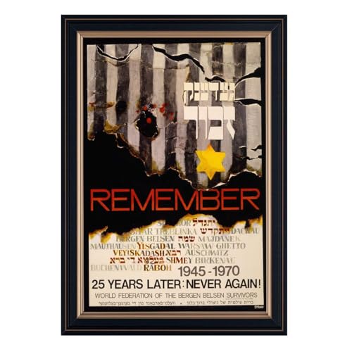 Holocaust Memorial Poster Framed Canvas Wall Art Print Oil Paintings Reproduction World Classics Vintage Inspirational Pictures Wall Decor for Office Living Room Apartment (Framed,16W X20L)
