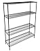 John Boos EP-213666-BK Zinc Based Epoxy Coated Wire Shelving Kit, 66" Tall Posts, 36" Length x 21" Width Shelves, Black