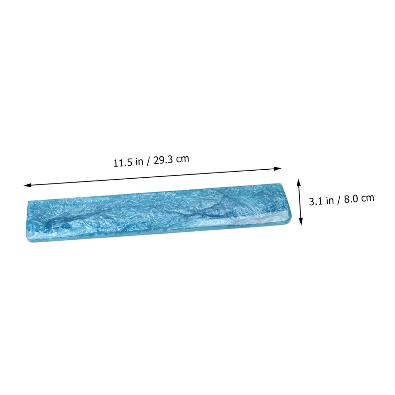 Blaue Handgelenkauflage für Tastatur aus Epoxidharz, Modell 61