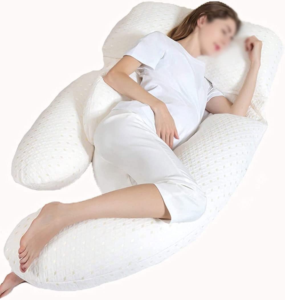 Almohada de Lactancia, Almohada de Embarazo, Almohada de Cuerpo Entero Desmontable en Forma de U, Almohada de Lactancia y Maternidad para Soporte de Espalda, Caderas, piernas y Vientre para