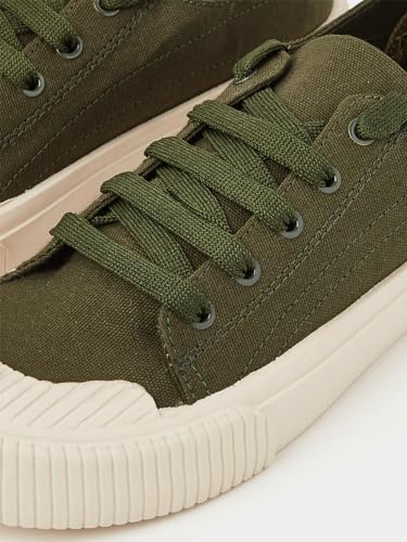 Image of Styli Men Canvas Lace-Up Casual Shoes | Round Toe Sneakers | Cushioned Footbed| Comfortable Everyday Wear Footwear for Casual, Travel & Outdoor Use
