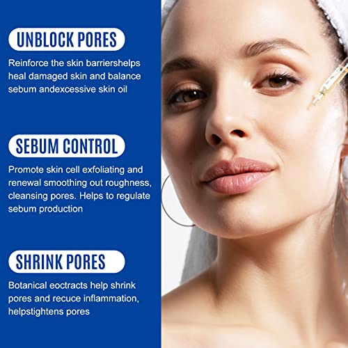 Pore Minimizer Serum-Highly Natural Indigrents-Alcohol Free-Facial Essence For Shrinking Pores-Remove Blackheads-Regulates Skin's Water Oil Balance-For Men And Women Regardless Of Age #TOP4