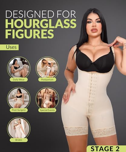 Image of Forma Tu Cuerpo,Fajas colombianas, Stage 2 Shapewear for Women Post Surgery,Tummy Tuck Lipo Compression Hourglass Body Shaper