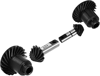 INJORA 12T/22T Overdrive Gear and 24T/10T Underdrive Alloy Steel Helical Gear Set for TRX4M 1/18 RC Crawler Car Upgrade