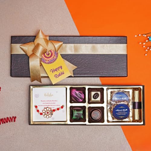 Image of Velvet Fine Chocolates Siblinghood Box| Handmade Chocolates for Rakshabandhan Special | 9 Assorted Chocolates | Perfect for Siblings | Pack of 1