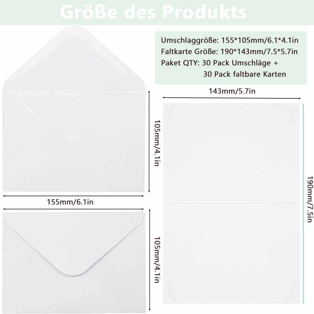 Nivofu Set van 60 lege kaarten en enveloppen, bruine enveloppen en blanco gerecyclede uitnodigingskaarten, kraftpapieren kaarten met enveloppen, vouwkaarten voor cadeau, wenskaarten, uitnodiging, 11,5
