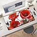 Poppy Flowers Vivid Petals Desk Mat Non-Slip Laptop Writing Pad Large Keyboard Mousepad with Rubber Base 23.6