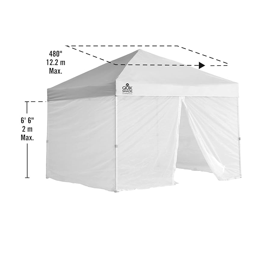Quik Shade 10'x10' Instant Canopy Screen Panel with Zipper