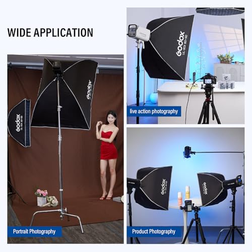 Softbox à montage rapide Godox 30 * 90 cm pour éclair continu et monolight - 2