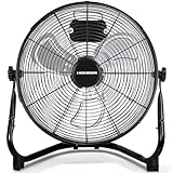 KEN BROWN 14 Inch High Velocity Metal Floor Fan, 3 Speed & 360° Adjustable Tilt, All-Metal Construction, Powerful 25 ft/sec Airflow, for Warehouse, Workshop, Factory, Garage & Home