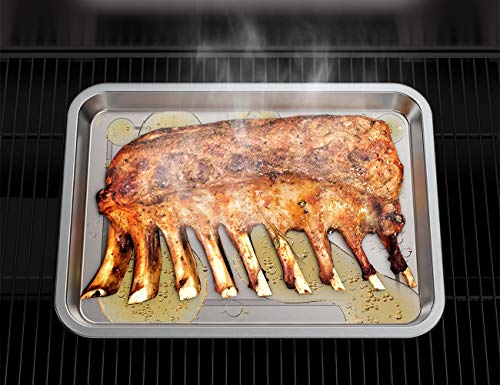 Only Fire Stainless Steel Baking Sheet With Rack Roasting Pans For Smokers And Pellet Grills Great Kitchen Baking Accessories #TOP6