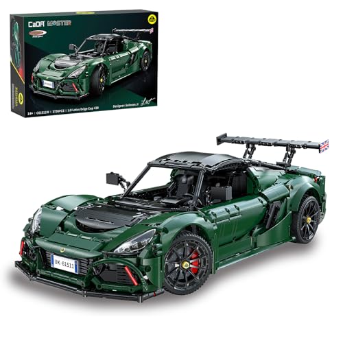 JAMARA 402920 CADA Lotus Exige Cup 430 1:8 mattoncini verdi, modellino auto da corsa, auto sportiva, giocattolo per bambini dai 14 anni in su, idea regalo