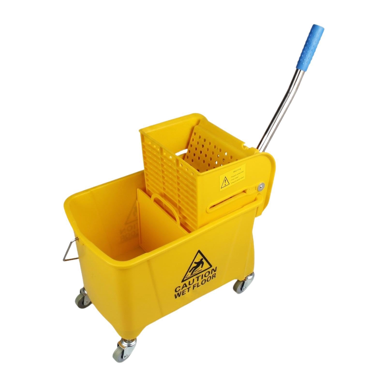 Baoblaze Seau à Franges Robuste sur roulettes avec Poignée de Transport, Idéal pour Les écoles, Les Hôtels et La Maison (), 20 L