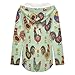 Womens Bodysuit Chicken Mural T Shirts Long Sleeve Hoodie V Neck Pullover Tops, 2026