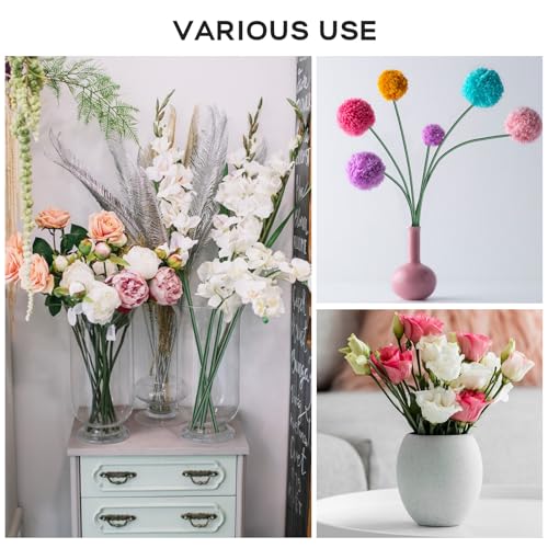 floral wire stems 60 pack flower stems 2 gauge green floral stem wire for paper wrapped wreath making supplies