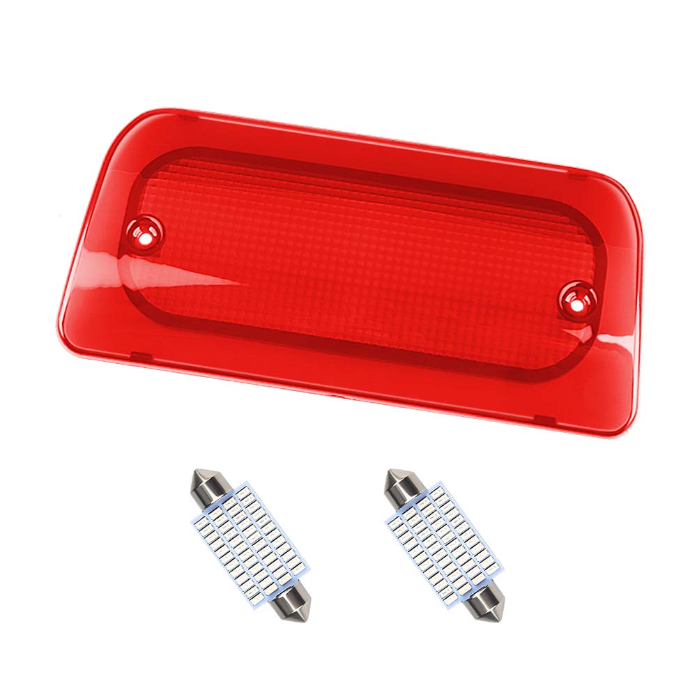 igersaw Urite2GO 3rd Third Brake Light Red Lens Regular Crew Cab Only Compatible with 1994-2004 Chevy S10 GMC Sonoma High Mount Stop Lamp Assembly