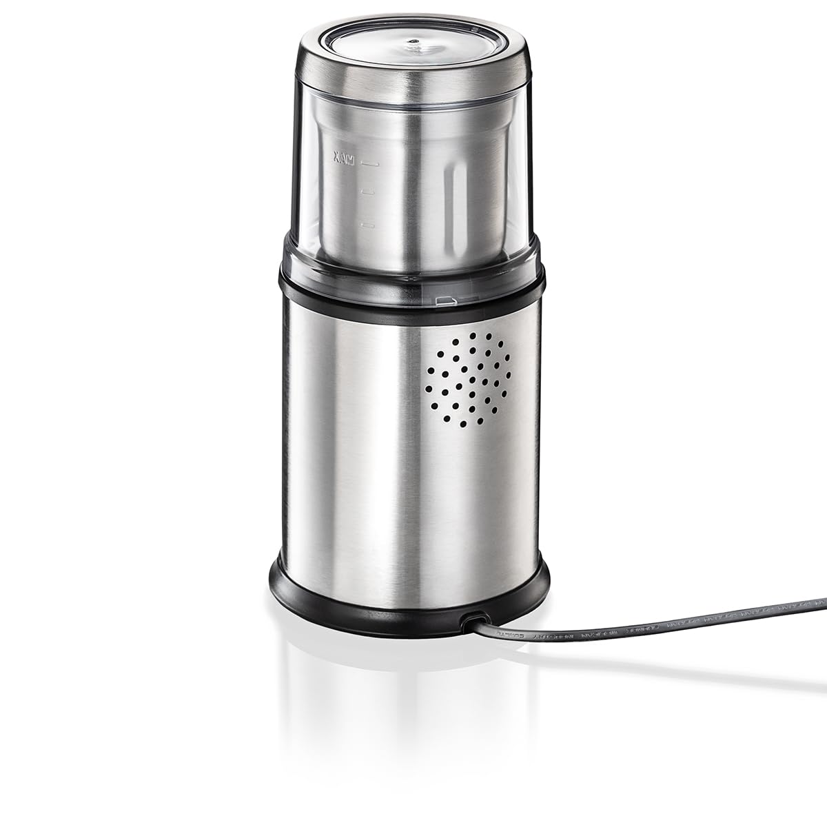cloer 7419 Moulin à café et à épices électrique, 2 conteneurs Amovibles, pour Pesto, Herbes, Noix et Grain, jusqu'à 80 g de Grains de café, Couvercle Protecteur, 350 W