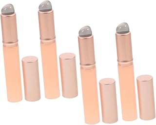 4pcs Pink Silicone Lip Brushes with Cap Lip A...
