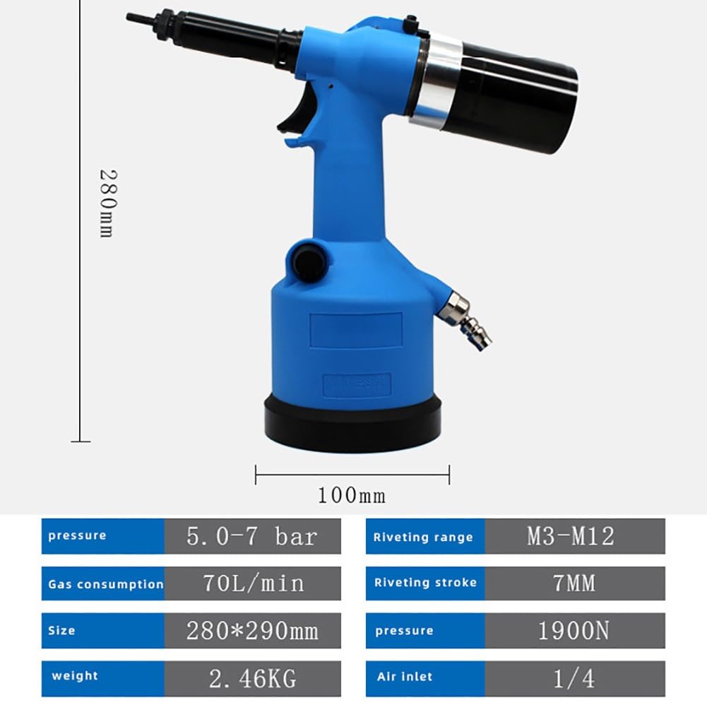 Remachadora de aire hidráulica automática Herramienta de tuercas remachadoras ciegas, Pistola de remaches neumática hidráulica industrial, Pistolas de tornillo eléctrico Herramienta remaches neumática