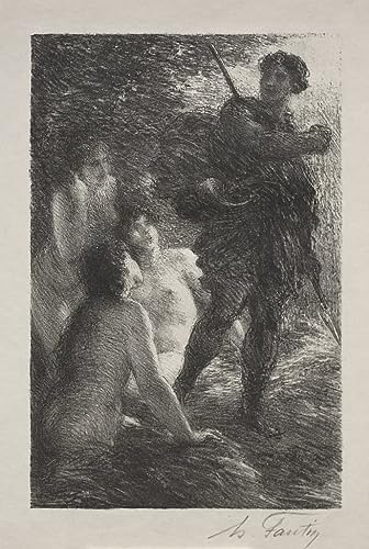 Tableau Siegfried et les Filles du Rhin pour habiller un grand mur vide 60x90