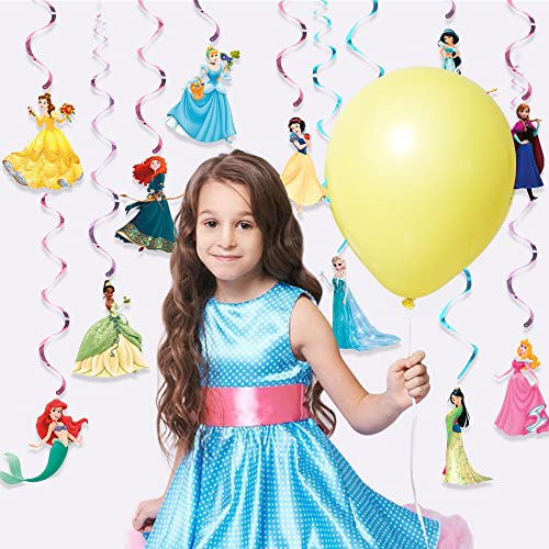 28 Pcs Princess Birthday Decorations Hanging Swirls, Disny Princess Party Decorations Swirls Streams, For Princess Girls Birthday Party Supplies #TOP3