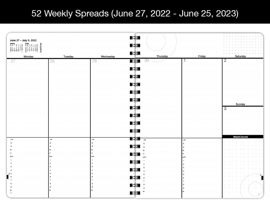 Miniatura 5 de Agenda minimalista fechada Descripción general del calendario mensual de 12, listas de tareas, planificación semanal y diaria (8.5 x 11 pulgadas),